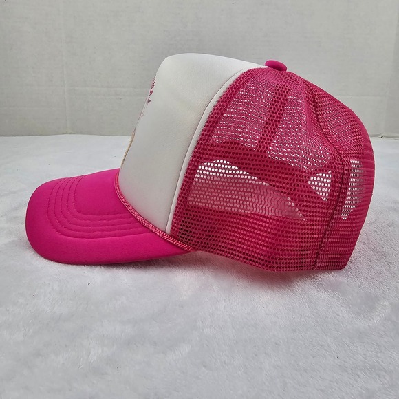 Nicki Minaj Fushia Two Toned Pink Mesh Trucker Snapback Hat - Picture 3 of 6